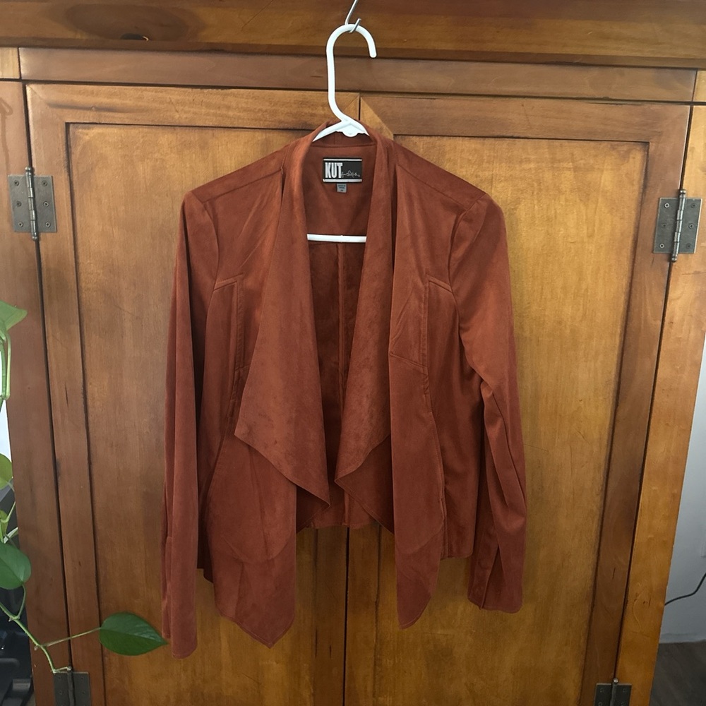 Kut from the Kloth Women's Suede Rust Blazer Tayanita
